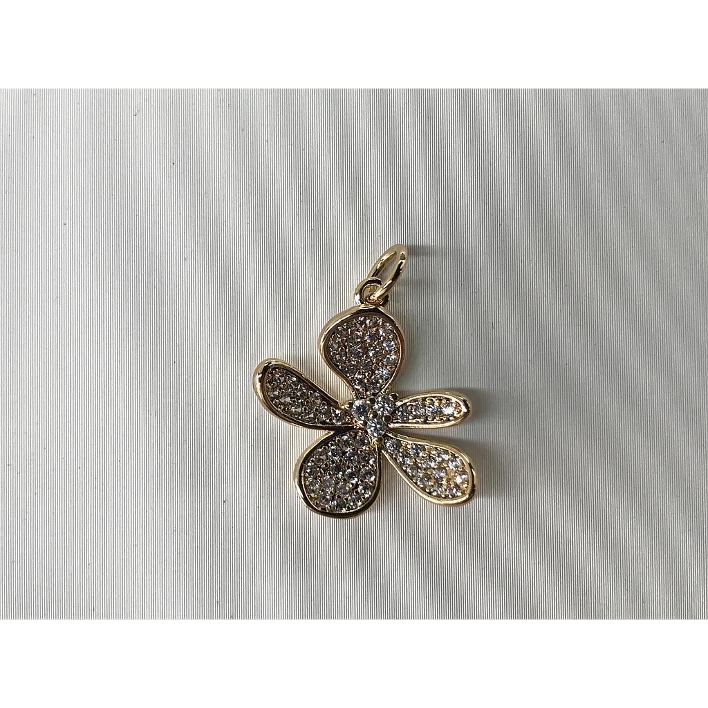 DIJE FLOR ELECTROENCHAPADO