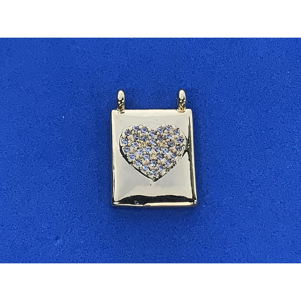DIJE ESCAPULARIO CORAZON ELECTROENCHAPADO