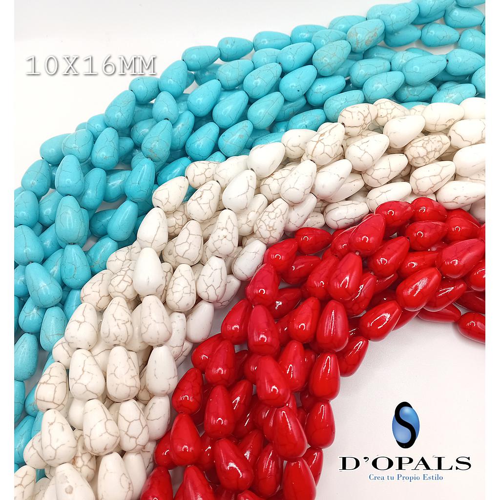 PIEDRAS TURQUESA GOTA 10X16MM