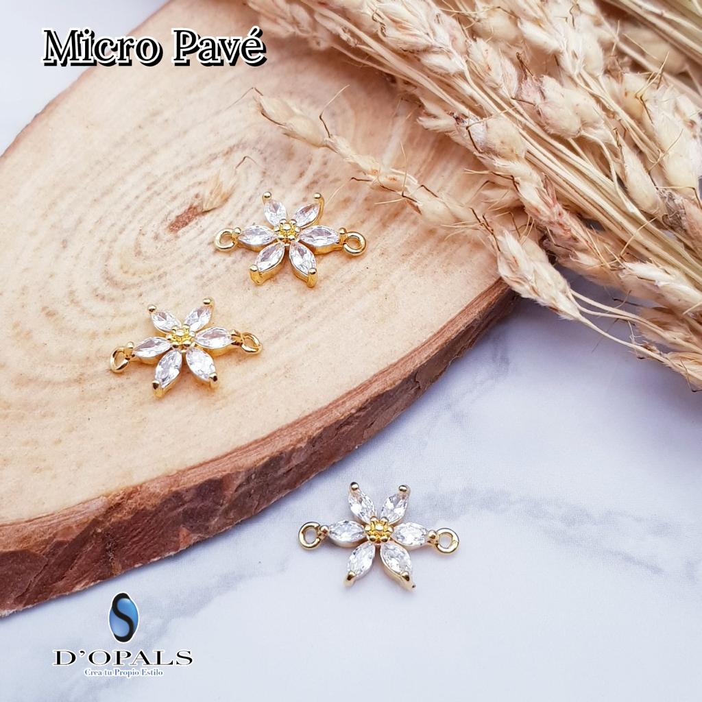 DIJE FLOR MICROCIRCONIA 15MM