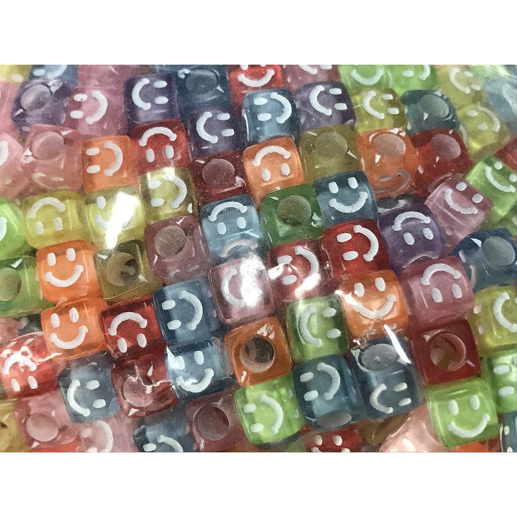 SEPARADORES ACRILICOS CUBO CON CARITA FELIZ 10GRS