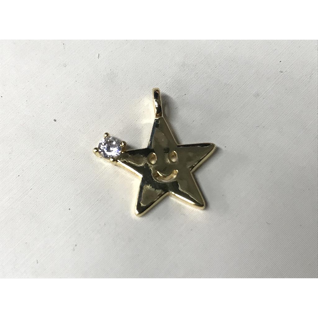 DIJE ESTRELLA CON CARITA FELIZ MICROCIRCONIA