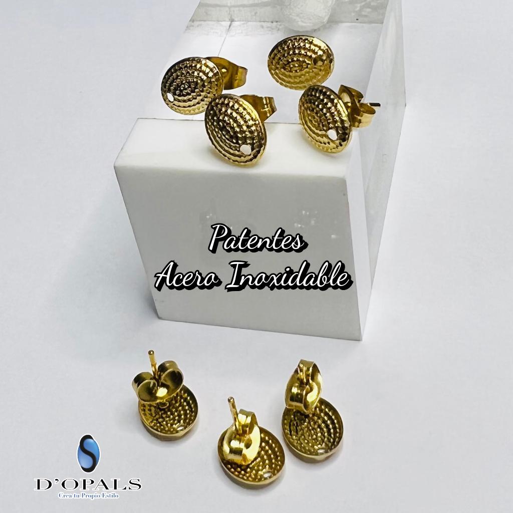 PATENTES DE ACERO OVALADAS 10X7MM PAQUETE 40 PIEZAS