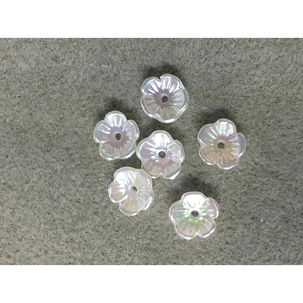 FLOR ACRILICA DE 5 PETALOS 8MM-6PCS