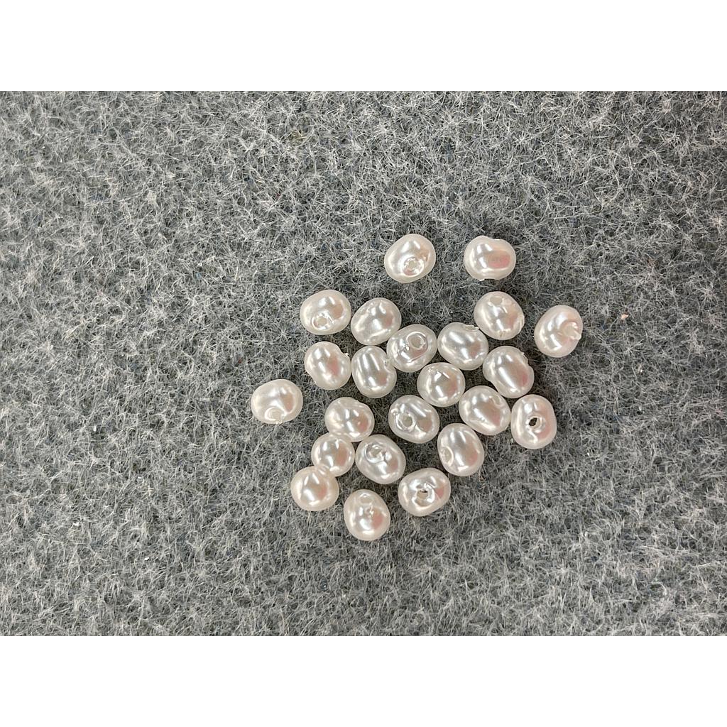 PERLA ACRILICA IMITACION PERLA DE RIO 3X4MM 10PCS