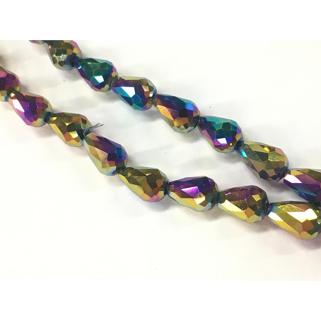 CRISTAL DE GOTA 8X11MM TORNASOL 56PCS