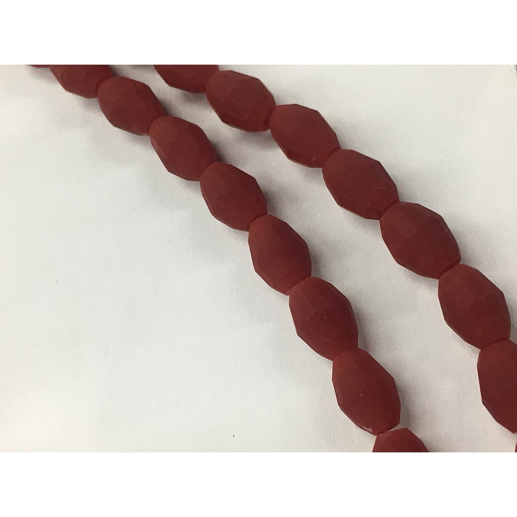 CRISTAL ARROZ 6X8MM ROJO MATE