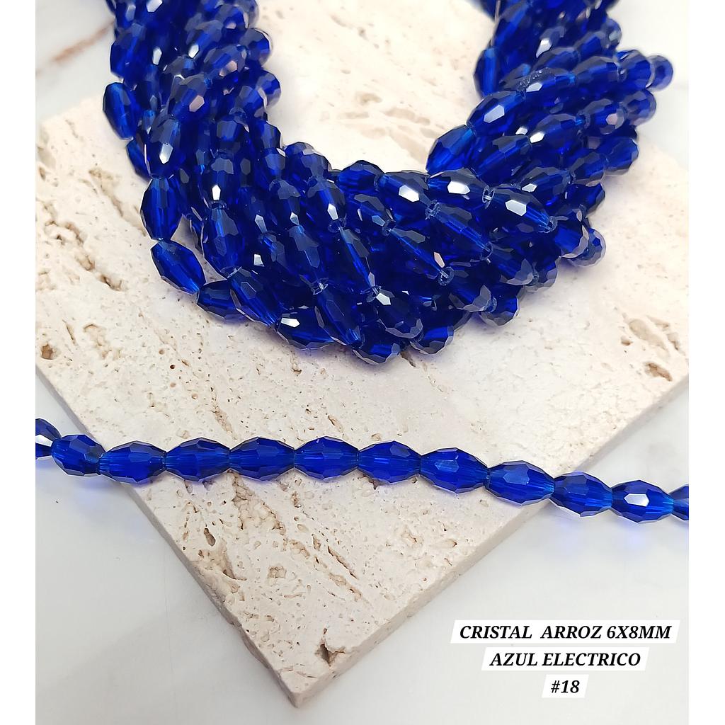 CRISTAL ARROZ AZUL ELECTRICO 6X8MM