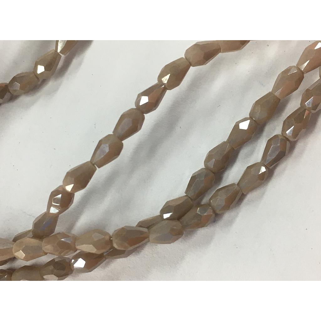 LIQUIDACION CRISTAL DE GOTA 3X5MM BEIGE OSCURO