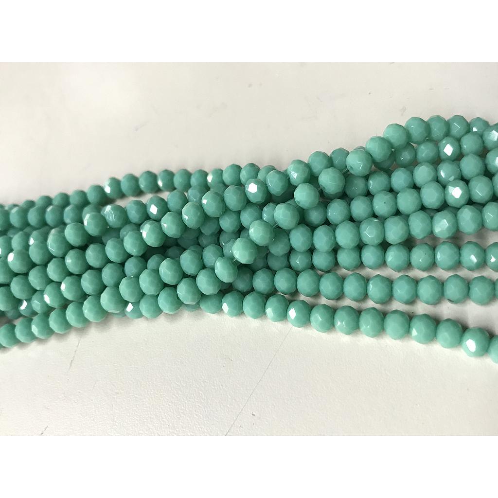 CRISTAL RONDEL VERDE TURQUESA 4MM
