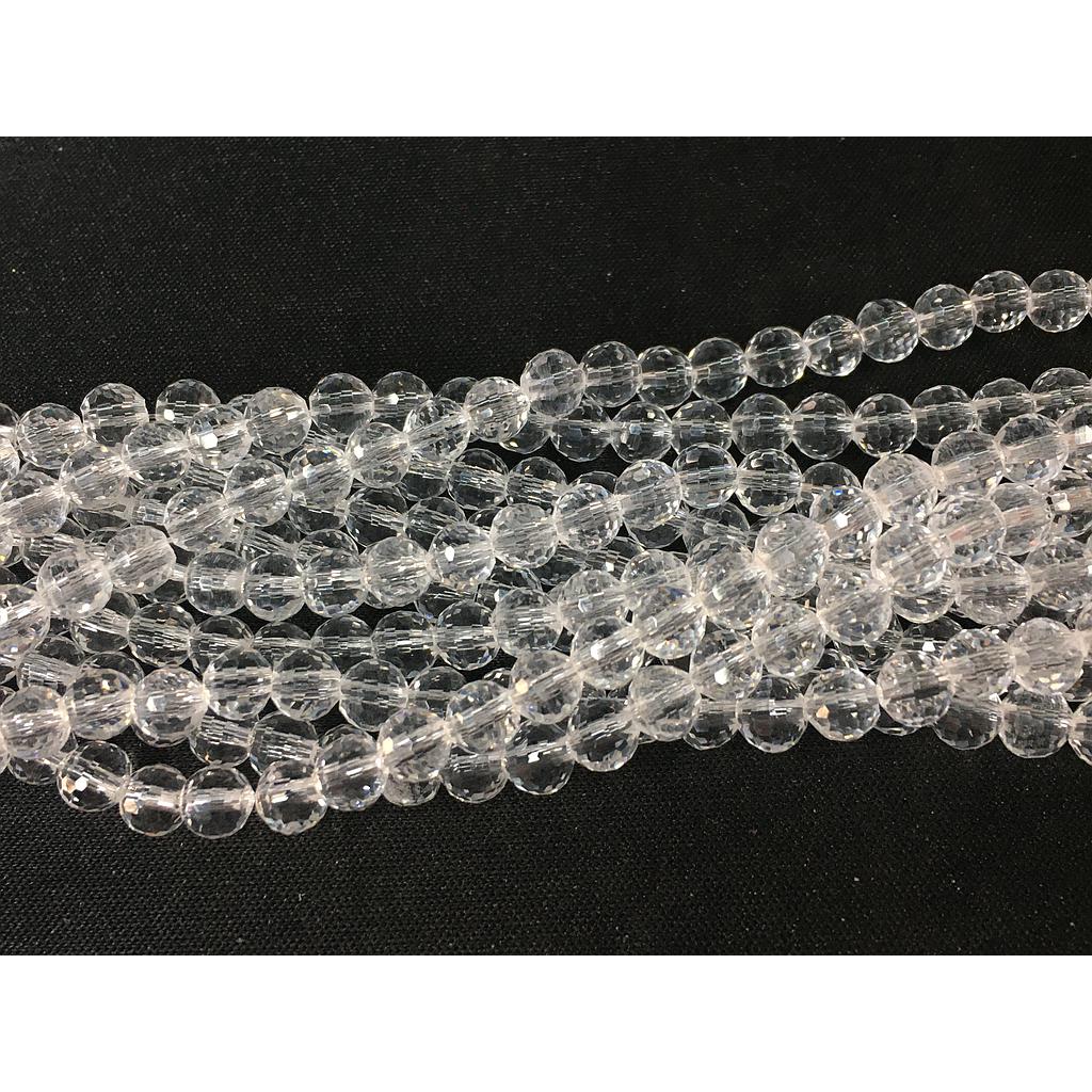 CRISTAL REDONDO FACETADO TRANSPARENTE 6MM