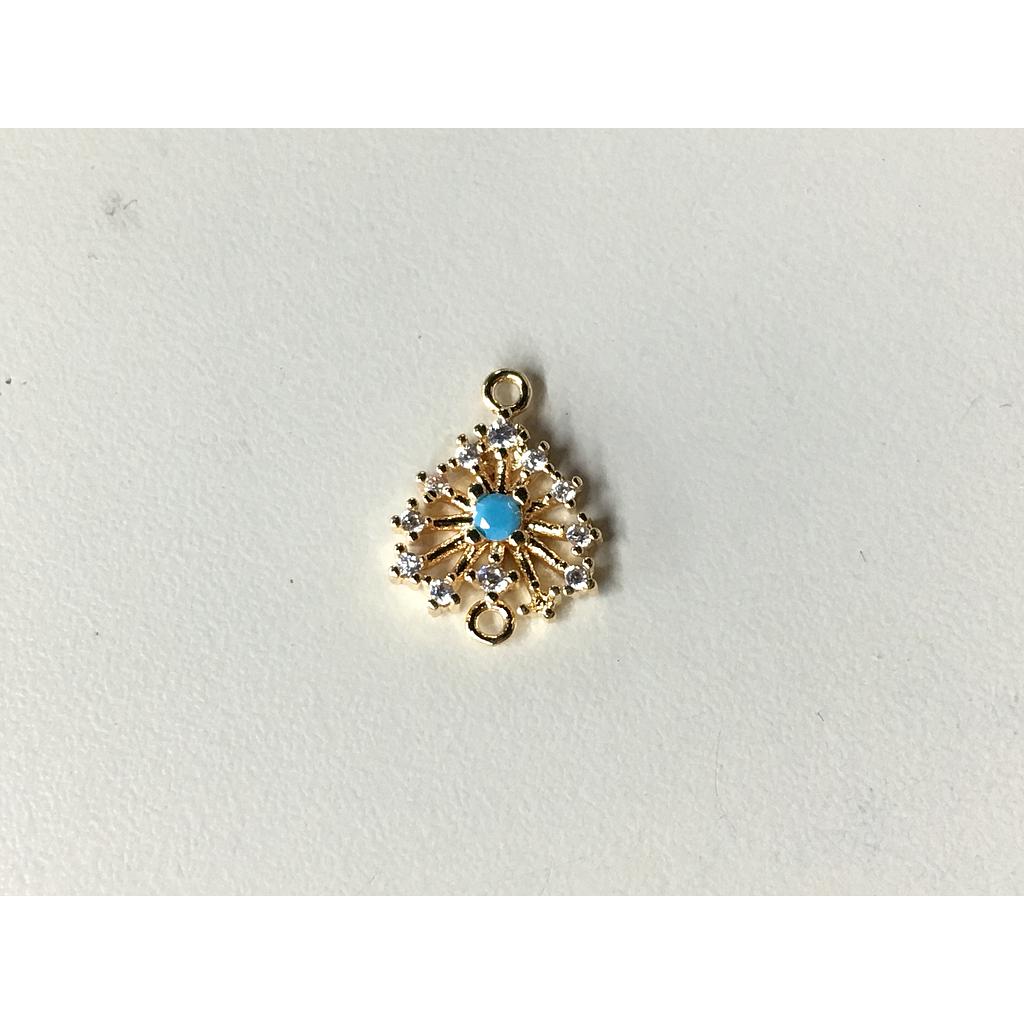 DIJE FLOR ELECTROENCHAPADO