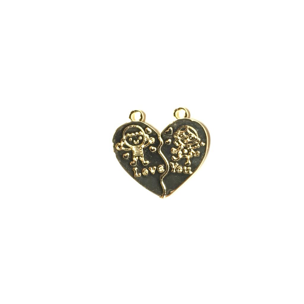 DIJE CORAZON NIÑOS ELECTROENCHAPADO