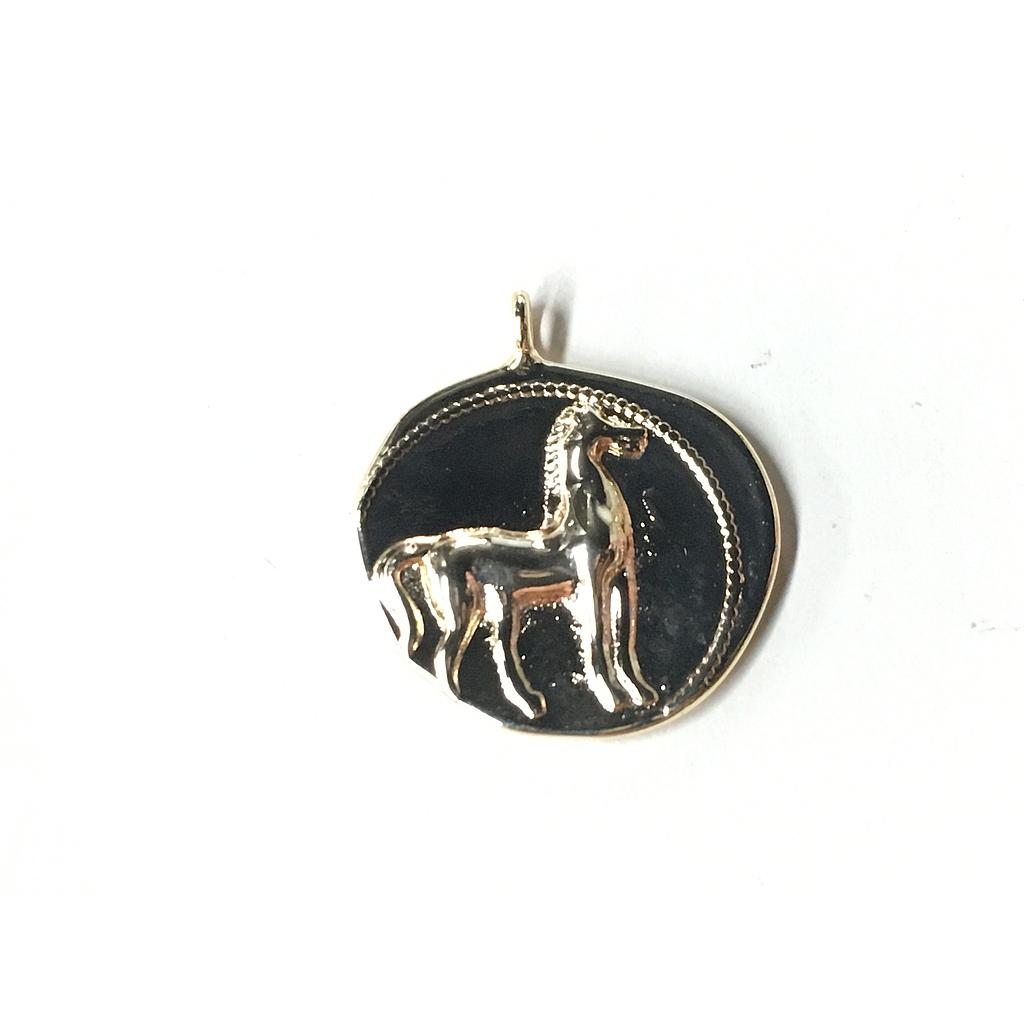 DIJE CABALLO/HERRADURA ELECTROENCHAPADO