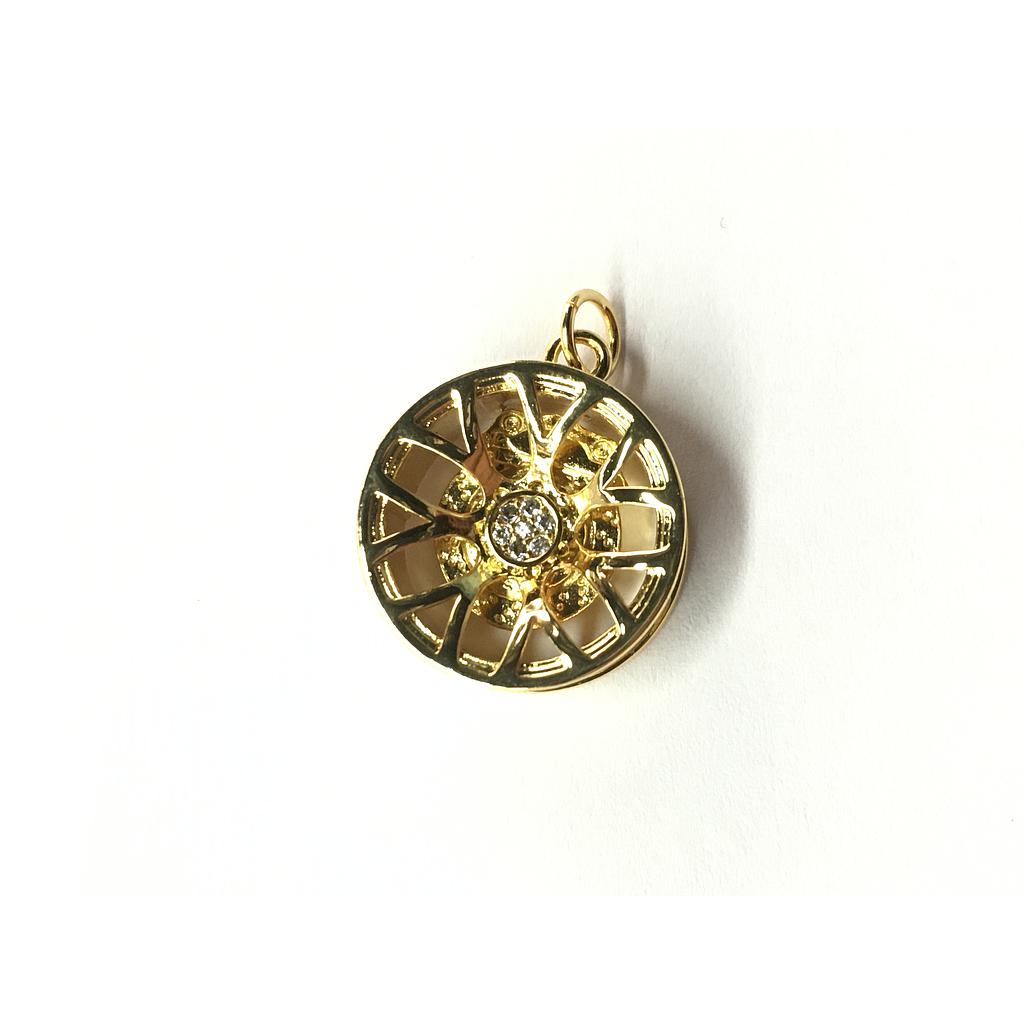 DIJE RIN DE CARRO 16MM MICROCIRCONIA
