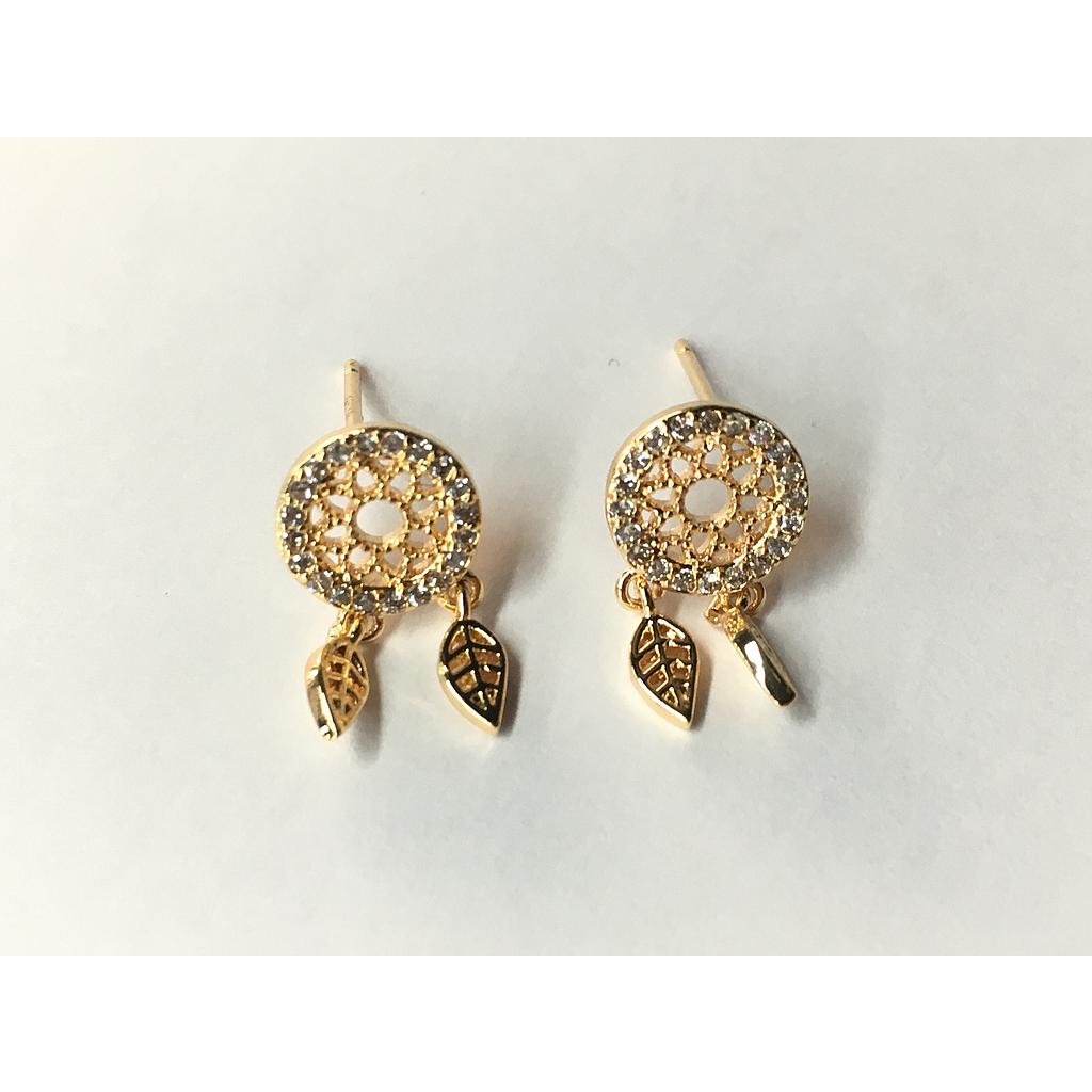 ARETES DE FLORES ELECTROENCHAPADO
