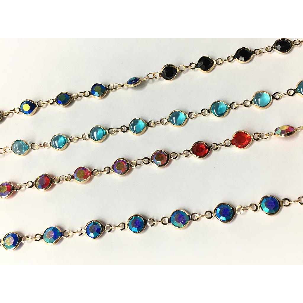 CADENA DE ELECTROENCHAPADO CON CRISTAL