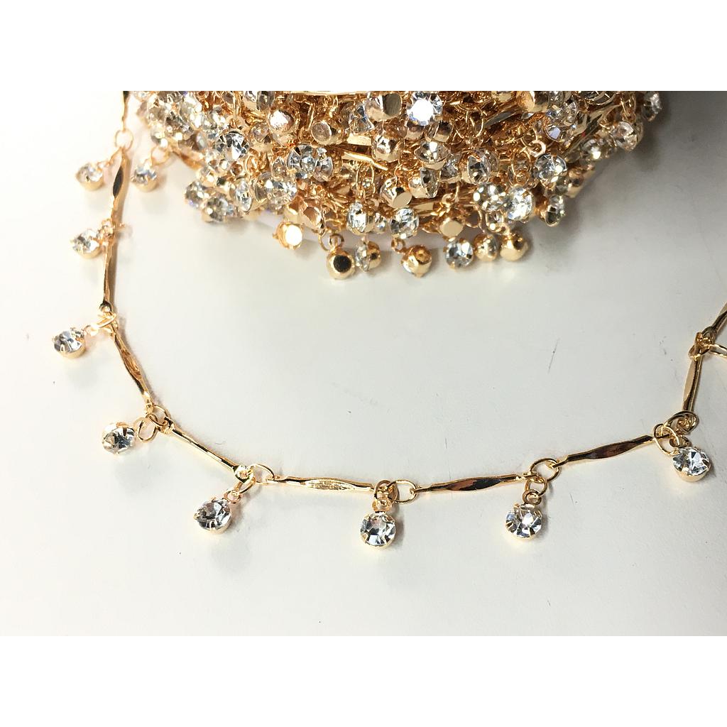 CADENA DE ELECTROENCHAPADO CON CRISTAL