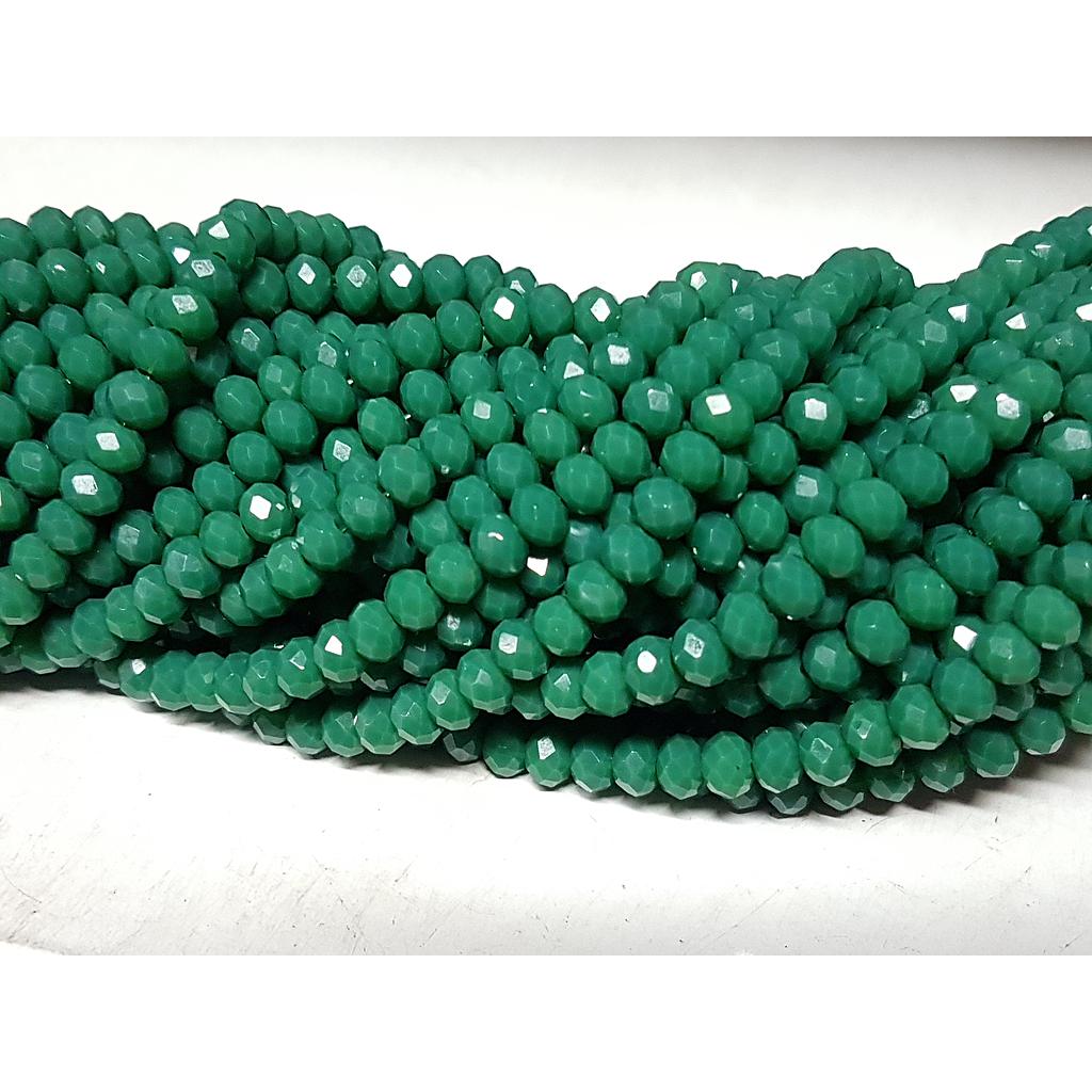 CRISTAL RONDEL VERDE MARINO OSCURO 6MM