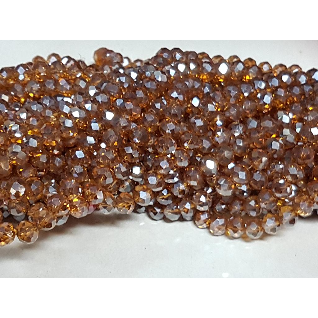 CRISTAL RONDEL MARRON AMBAR 8MM