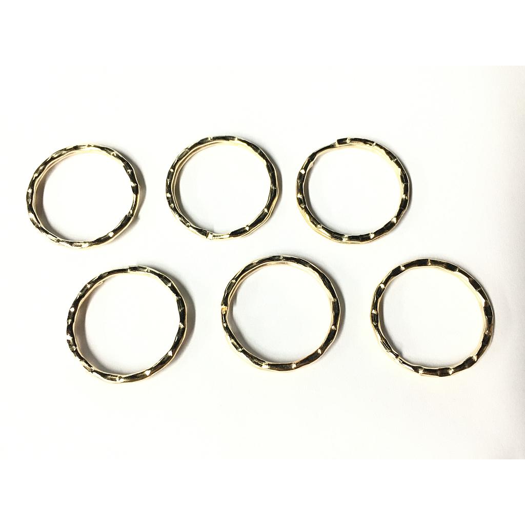 ARGOLLAS PARA LLAVERO DORADAS 1.5X25MM 6PCS