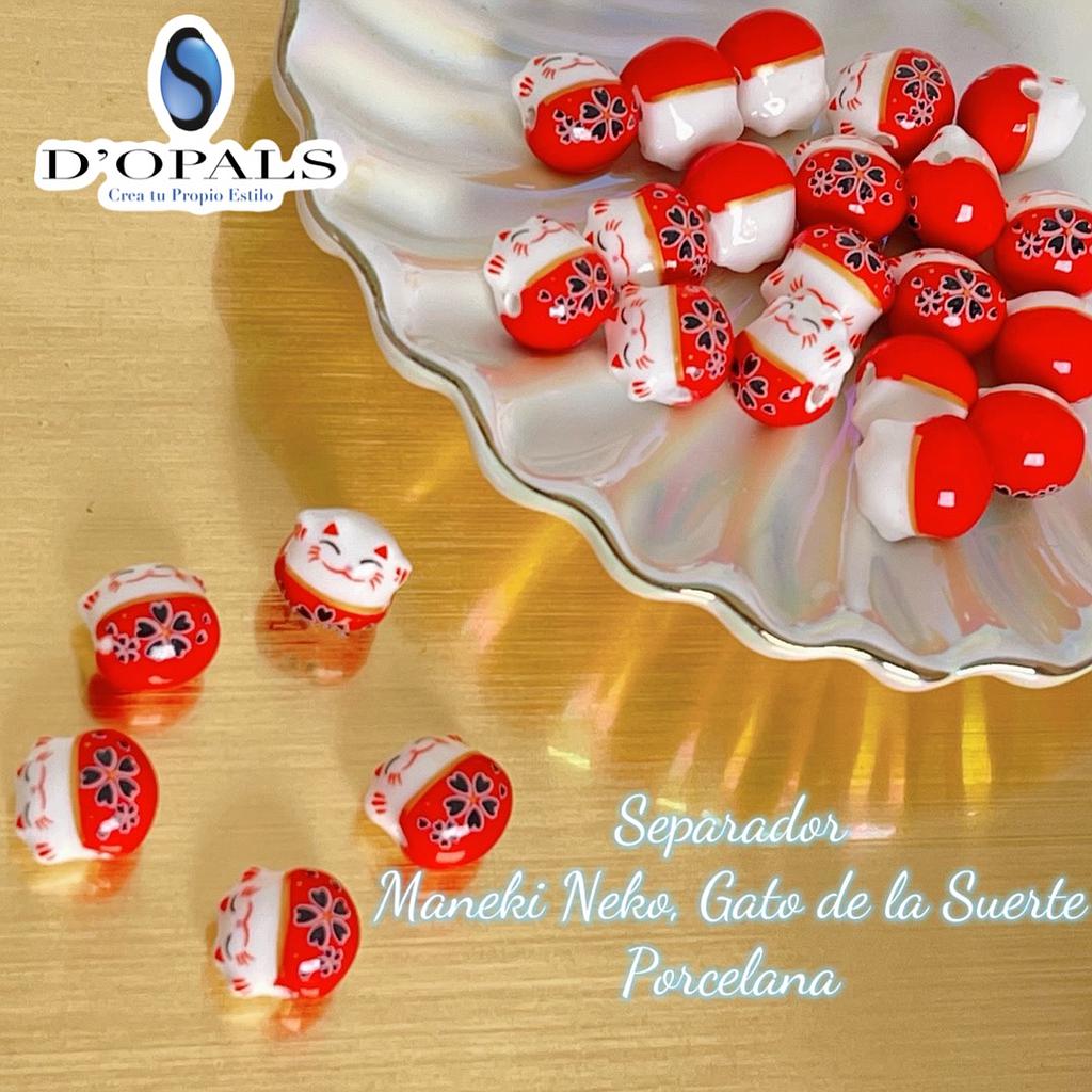 DIJE GATO DE LA SUERTE MANEKI NEKO CERAMICA