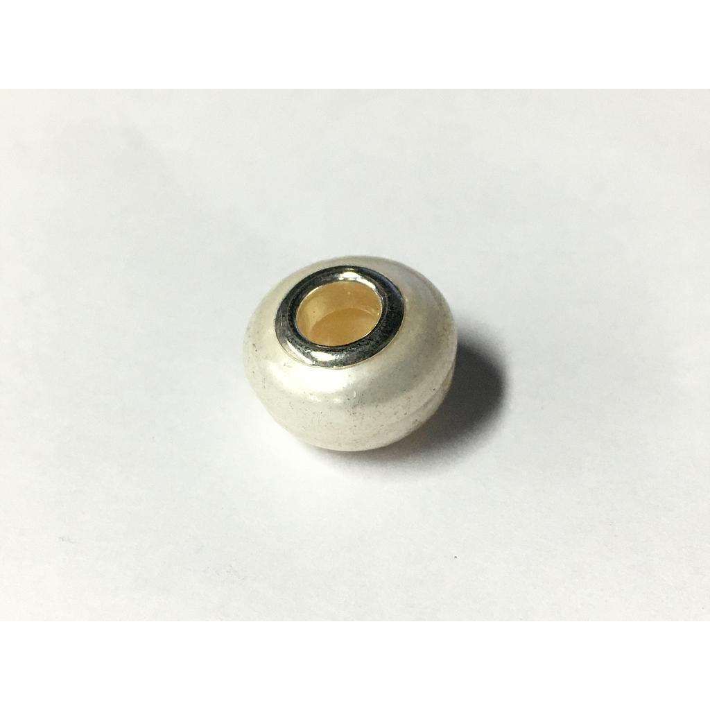 SEPARADOR DE CONCHA NACAR Y PLATA 925 14X9MM
