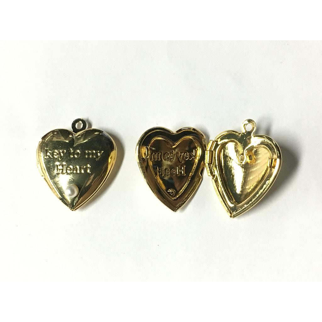 DIJE RELICARIO CORAZON MICROCIRCONIA