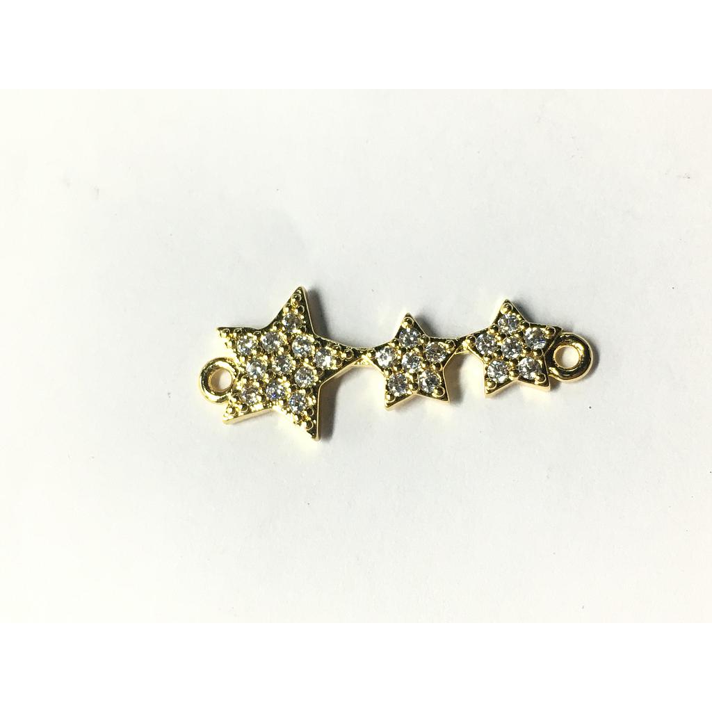 DIJE DE TRES ESTRELLAS MICROCIRCONIA