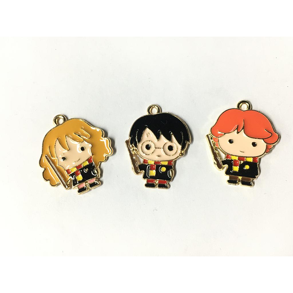 DIJES HARRY POTTER Y AMIGOS PEWTER Y ENAMEL 3PCS