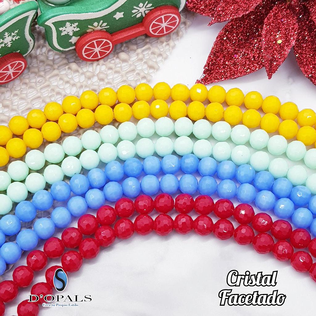 CRISTAL REDONDO FACETADO AZUL CENIT 6MM