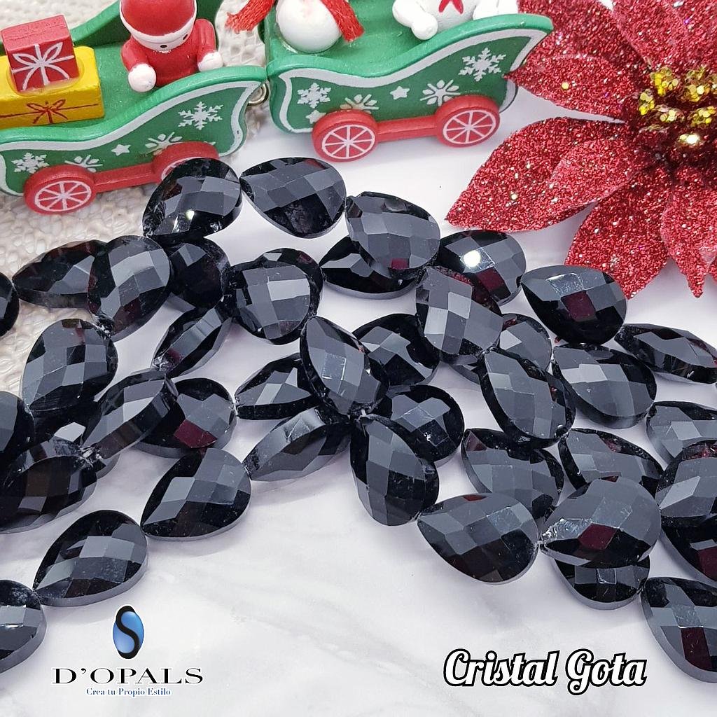 CRISTAL DE GOTA NEGRA 18X13MM