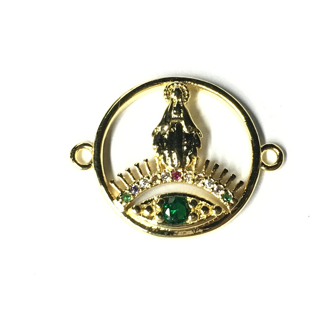 DIJE VIRGEN INMACULADA CON OJO TURCO MICROCIRCONIA