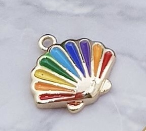 DIJE CONCHA ENAMEL Y ELECTROENCHAPADO