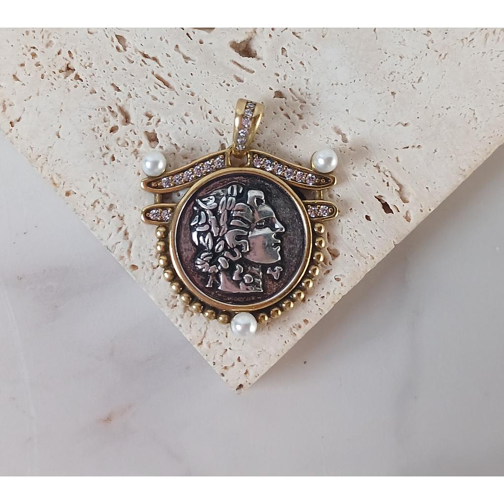DIJE DE MONEDA MICROCIRCONIA 22MM