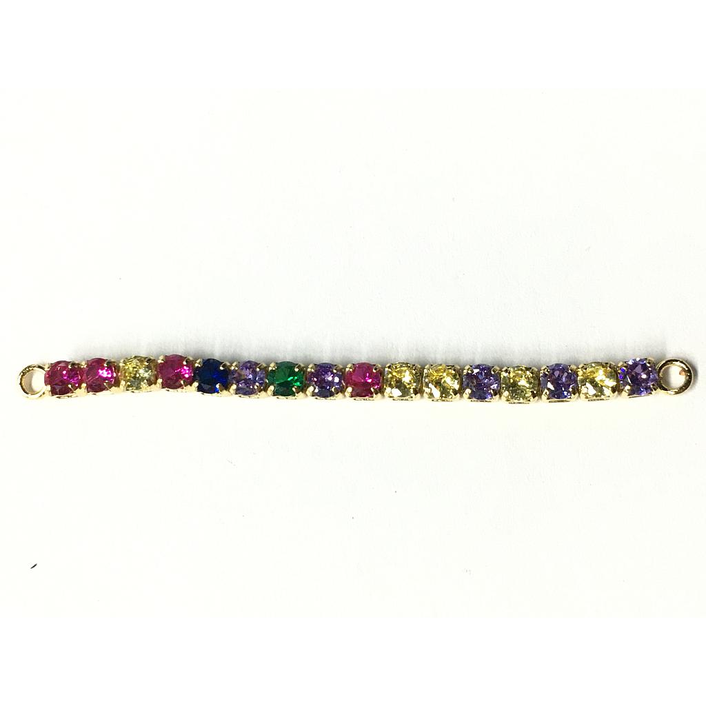 DIJE PARA PULSERA REDONDOS MULTICOLOR MICROCIRCONIA