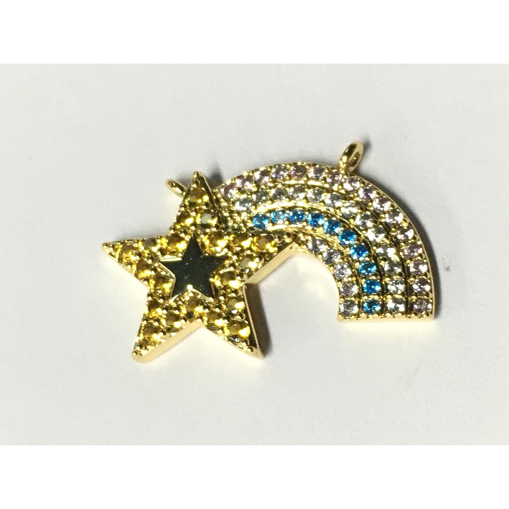 DIJE ARCO IRIS CON ESTRELLA MICROCIRCONIA