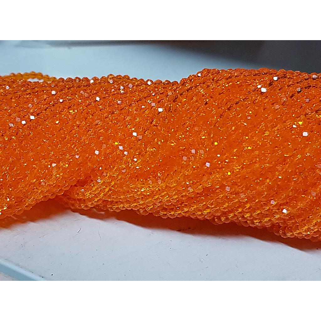 CRISTAL RONDEL NARANJA TRANSPARENTE 4MM