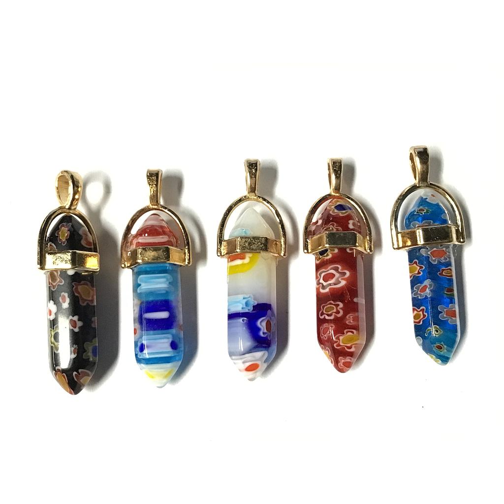 PENDULO DE PIEDRA MILLEFIORI