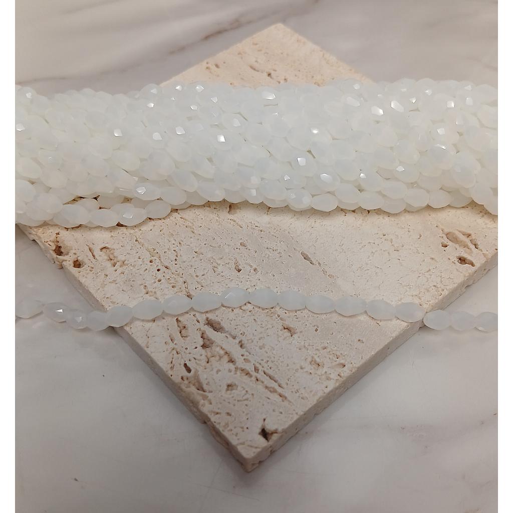 CRISTAL GOTA 4X6MM BLANCO OPALO