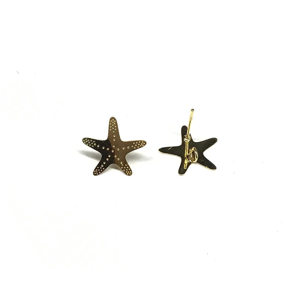 PATENTES ESTRELLA DE MAR ELECTROENCHAPADO