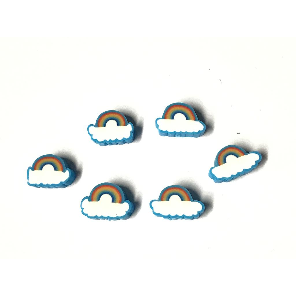 FIMO NUBE CON ARCO IRIS 6PCS