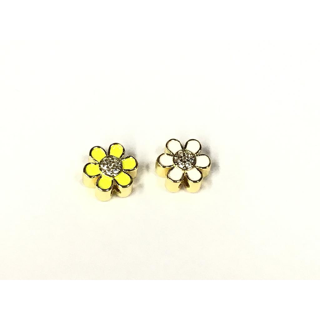DIJE FLOR ENAMEL Y MICROCIRCONIA