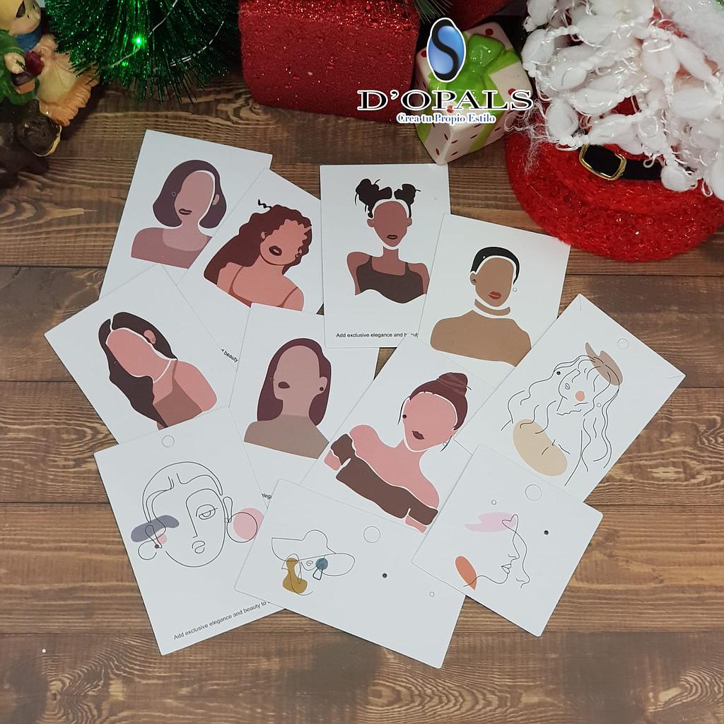 CARTONCITOS EXHIBIDOR MUJERES 6*9CM 100PCS