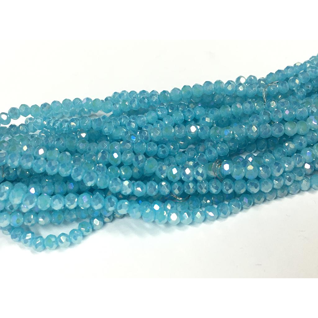 CRISTAL RONDEL CELESTE TORNASOL 3MM