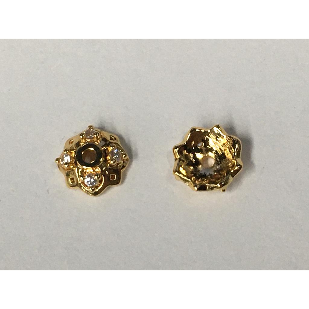 CUBRE PERLAS 6MM ELECTROENCHAPADO