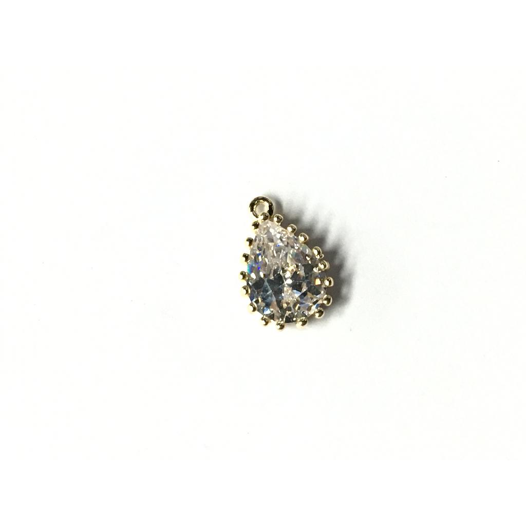 DIJE GOTA 8X6MM ELECTROENCHAPADO