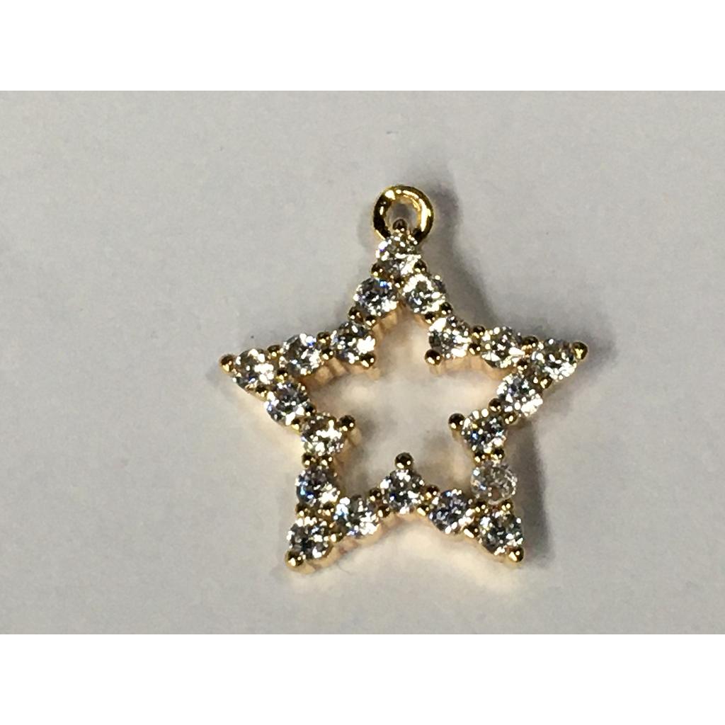 DIJE ESTRELLA 12MM ELECTROENCHAPADO