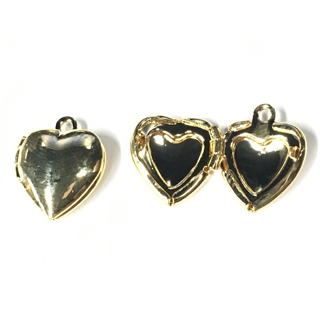 DIJE RELICARIO CORAZON 12MM ELECTROENCHAPADO