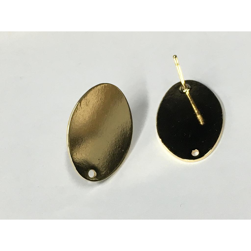 PATENTES OVALADAS 20X14MM ELECTROENCHAPADO